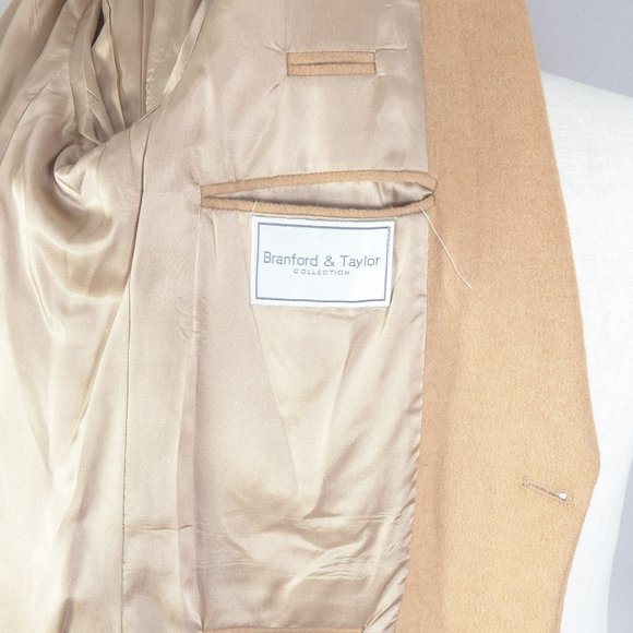 Brandford + Taylor Men's Coat Blazer Wool Tan - Picture 8 of 11